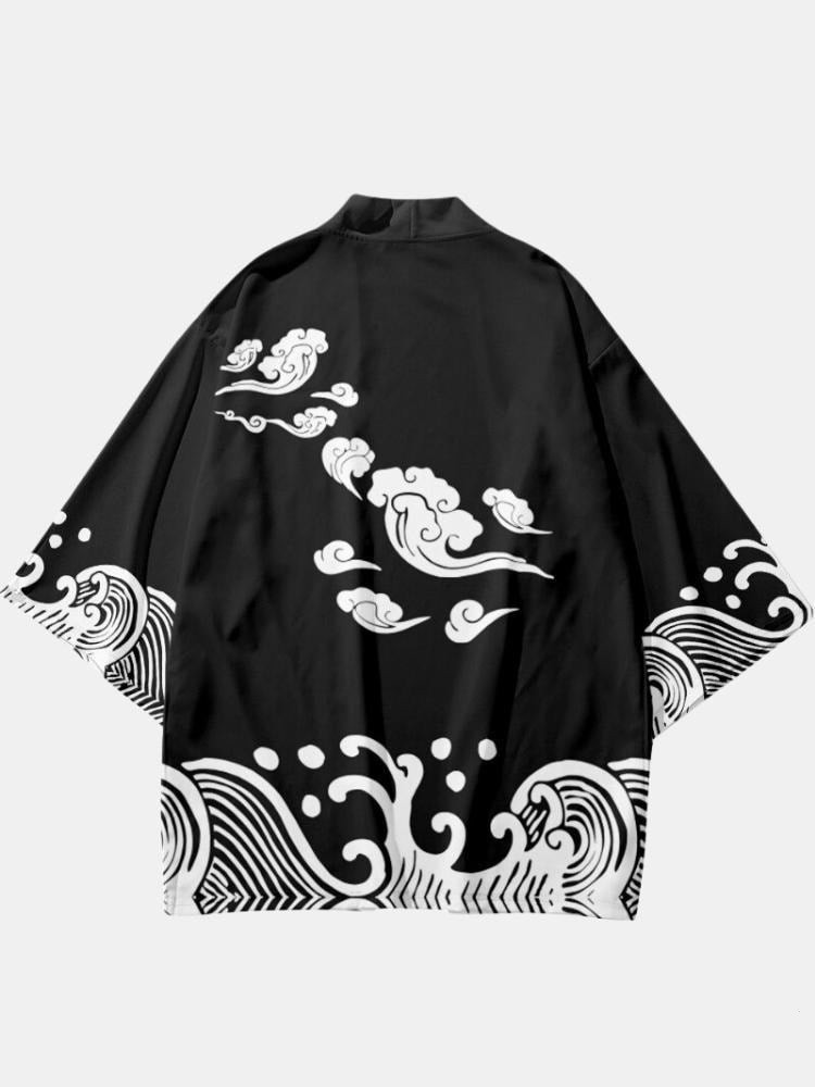 Womens Outerwear | Kimono Sleeve Shirt Black Clothing Black