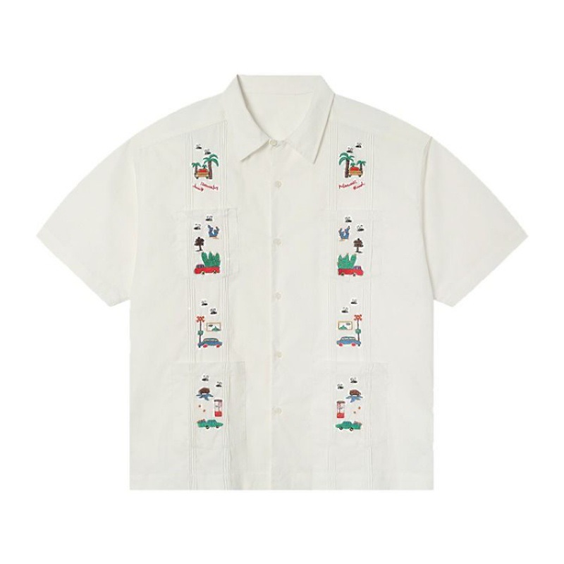 Womens Tops | Cooper Embroidered Button Up White Clothing Phoenix