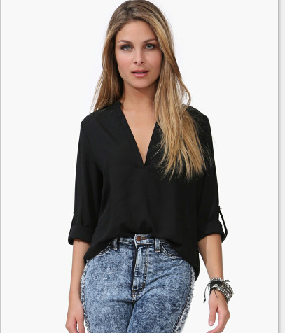 Womens Tops | Gauze Bishop Sleeve Blouse Black Beauty Clothing Black Beauty